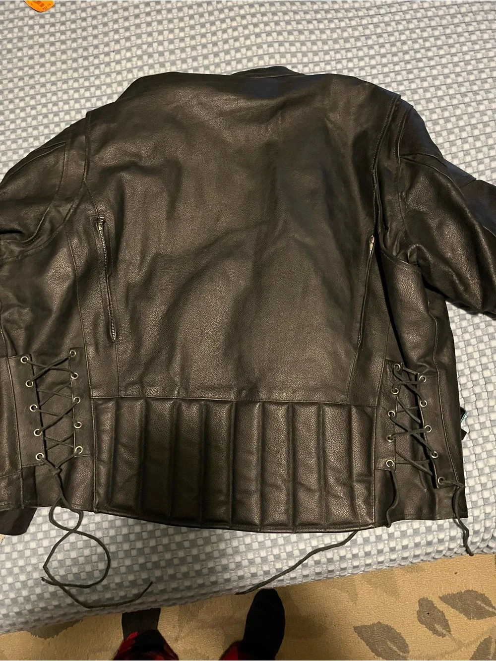 Men's Black Genuine Leather Bomber Jacket